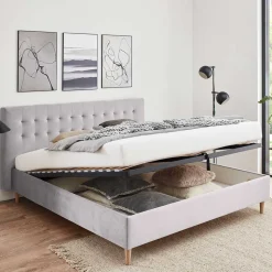 Samt Doppelbett mit Bettkasten - Diadonna