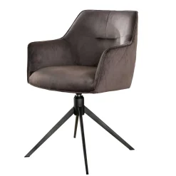 Samt Drehstühle mit Armlehnen - Austino (2er Set)