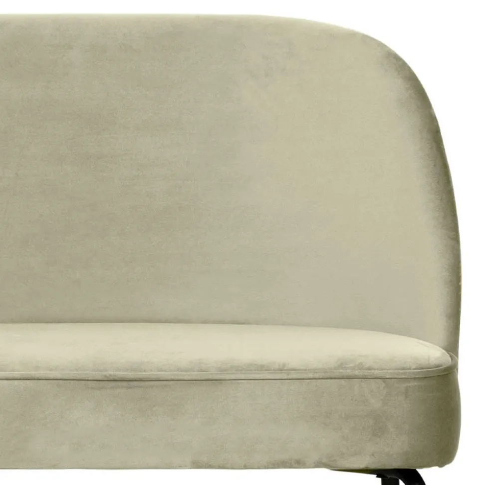 Samt Esstischbank in Graugrün - Ilussiana