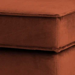 Samt Hocker in Rost Braun - Naryon