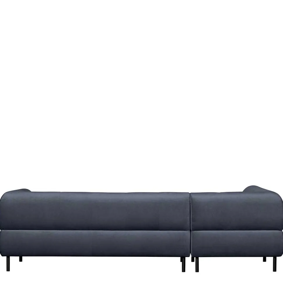 Samt L-Sofa in Dunkelgrau - Roccoss