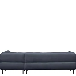 Samt L-Sofa in Dunkelgrau - Roccoss