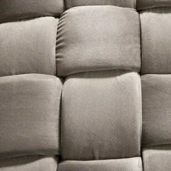 Samt Polsterbank in Taupe - Flechtoptik - Josch