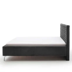 Samt Polsterbett mit Chesterfield Kopfteil - Badehma