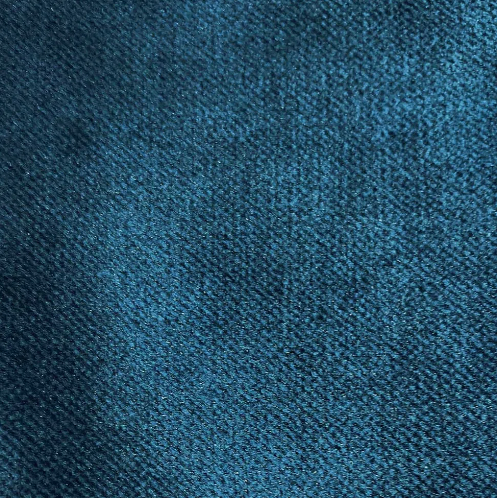 Samt Polsterhocker in Blau & Schwarz - Cumagon