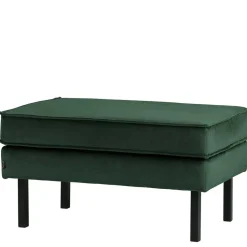 Samt Polsterhocker in Grün - Distroit