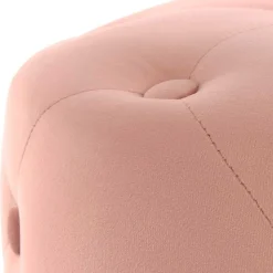 Samt Polsterhocker mit Knopf-Heftungen - Teamona