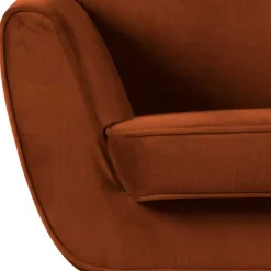 Samt Polstersessel in Rost Braun - Zitrony