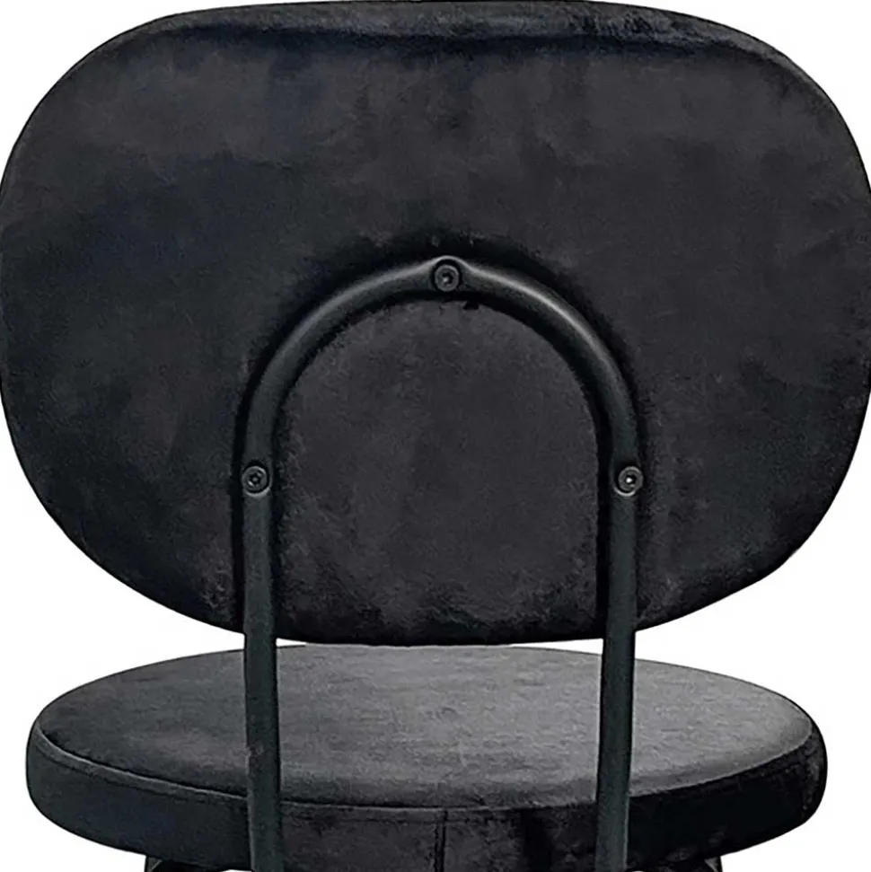 Samt Polsterstühle in Schwarz - Siao (2er Set)