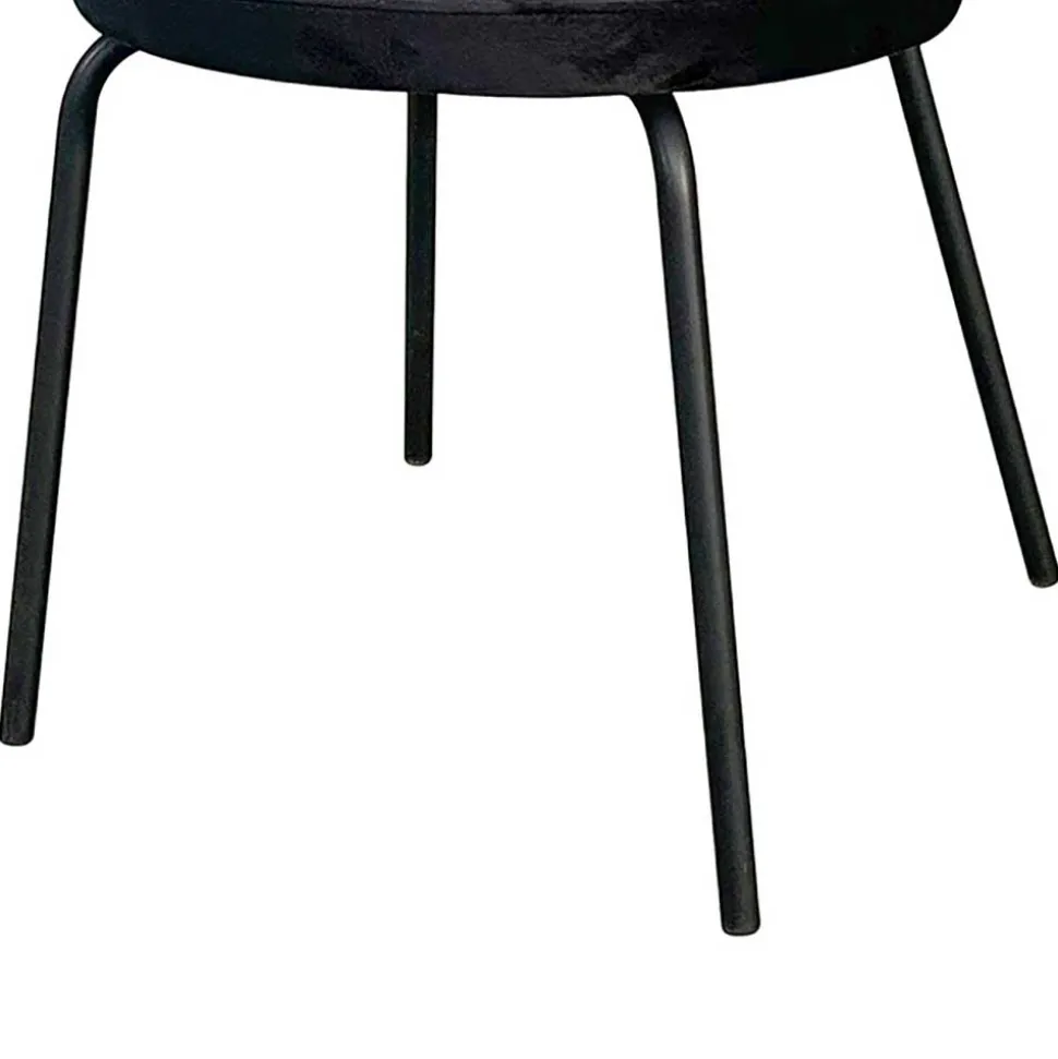 Samt Polsterstühle in Schwarz - Siao (2er Set)