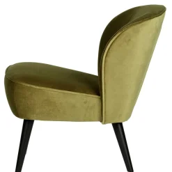 Samt Retro Sessel in Khaki Grün - Giva