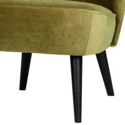 Samt Retro Sessel in Khaki Grün - Giva