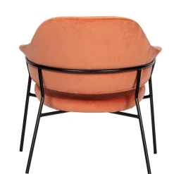 Samt Retrosessel in Apricot - Roryn