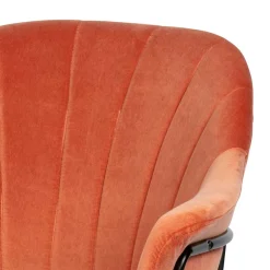 Samt Retrosessel in Apricot - Roryn