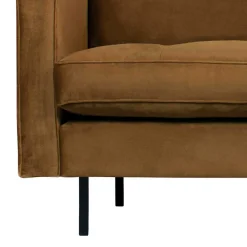 Samt Retrosofa in Honigfarben - Saguan