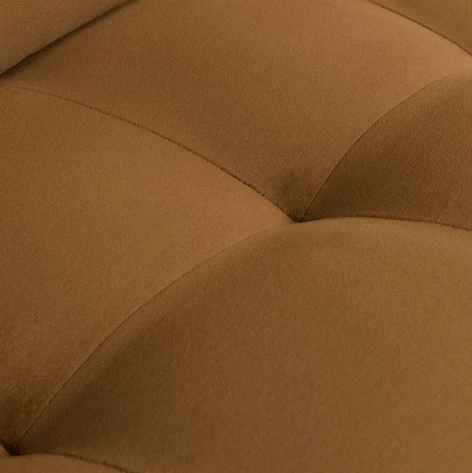 Samt Retrosofa in Honigfarben - Saguan