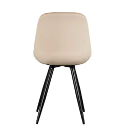 Samt Schalenstuhl in Beige - Jesafina (2er Set)