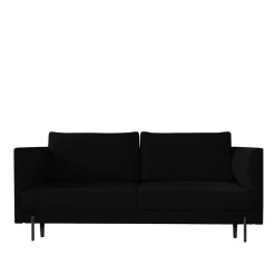 Samt Schlafcouch in Schwarz - Sabadella