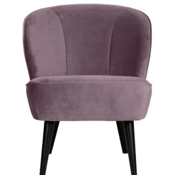 Samt Sessel in Flieder - ohne Armlehnen - Barna