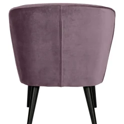 Samt Sessel in Flieder - ohne Armlehnen - Barna