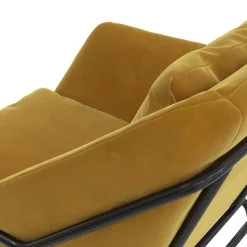 Samt Sessel in Gelb Samt - Meckey