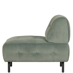 Samt Sessel ohne Armlehnen in Graugrün - Norwich