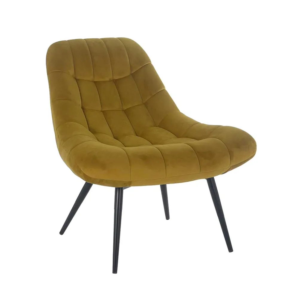 Samt Sessel ohne Armlehnen mit 50 cm Sitzhöhe - Agata