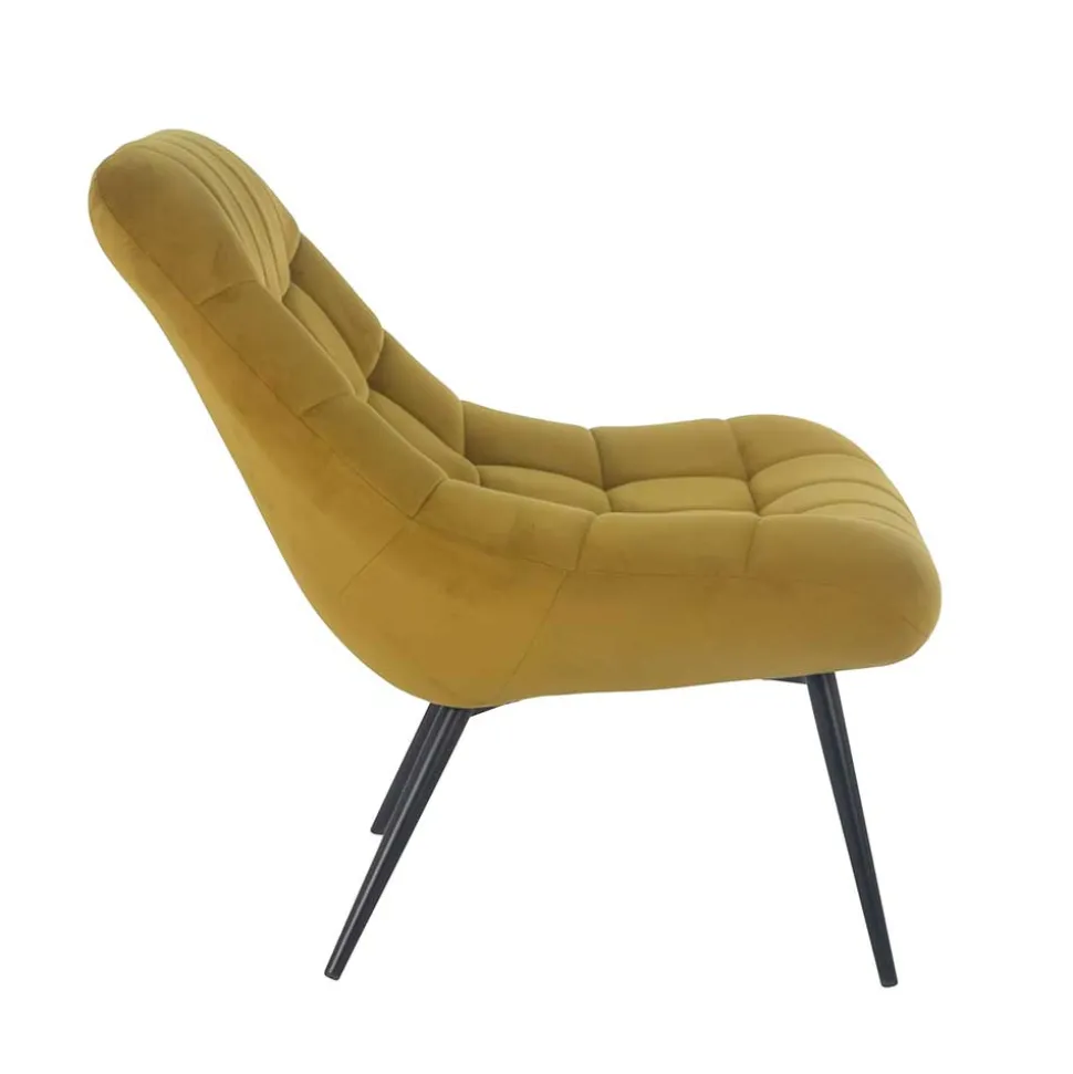 Samt Sessel ohne Armlehnen mit 50 cm Sitzhöhe - Agata