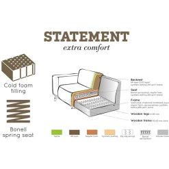 Samt Sofa Eckgarnitur in Taupe - Matca