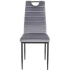 Samt Stühle mit Quersteppung in Grau - Pysio (Set)