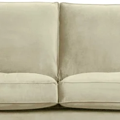 Samt Wohnzimmercouch in Graugrün - Loona