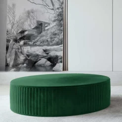 Samt Wohnzimmer-Polsterhocker in Grün - Sibyella