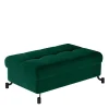 Samthocker mit Truhe in Dunkelgrün - Ziadora