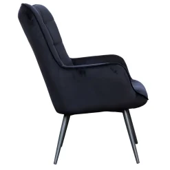 Samtsessel in Schwarz - Avenza