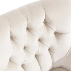 Samtsessel mit Ohren in Creme - Iceline