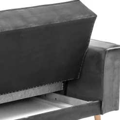 Samtvelours Federkerncouch mit Bettfunktion - Vlacoma