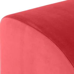 Samtvelours Lesesessel in Rot - Haniata