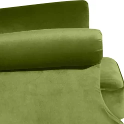 Samtvelours Ohrensessel in Oliv Grün - Cacimbina