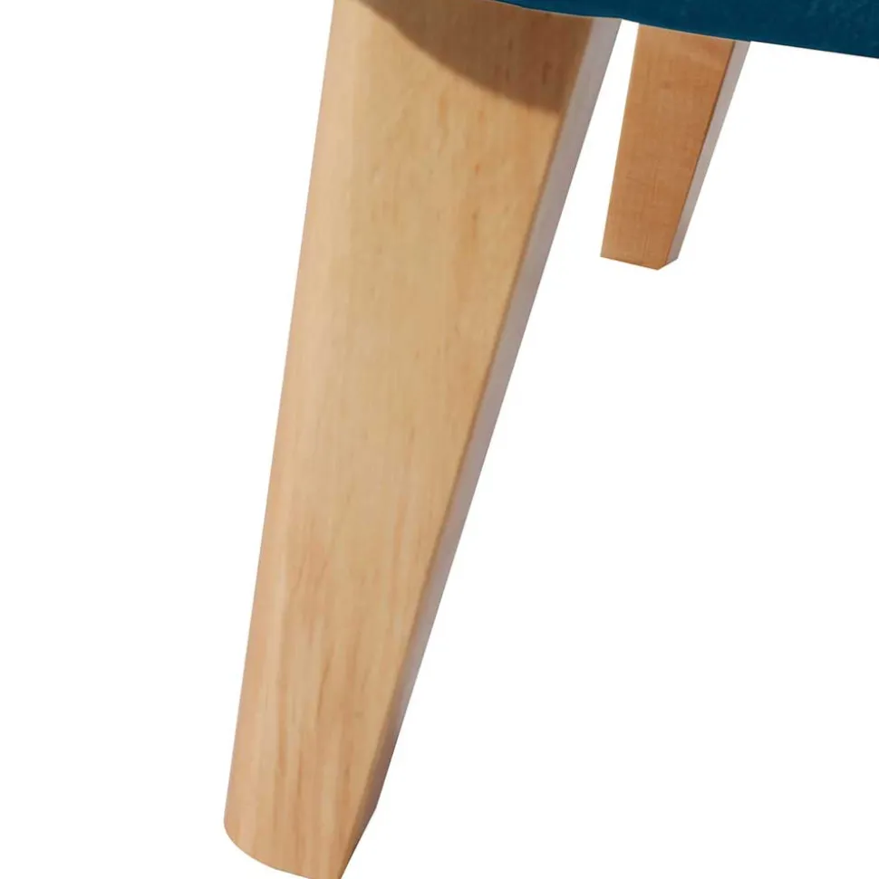 Samtvelours Ohrensessel in Petrol Blau - Ilussiana