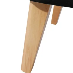 Samtvelours Polstersessel in Schwarz - Jimalito