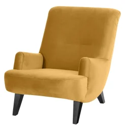 Samtvelours Sessel in Gelb und Schwarz - Nikaragva