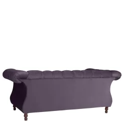 Samtvelours Sofa in Dunkellila - Valbreda