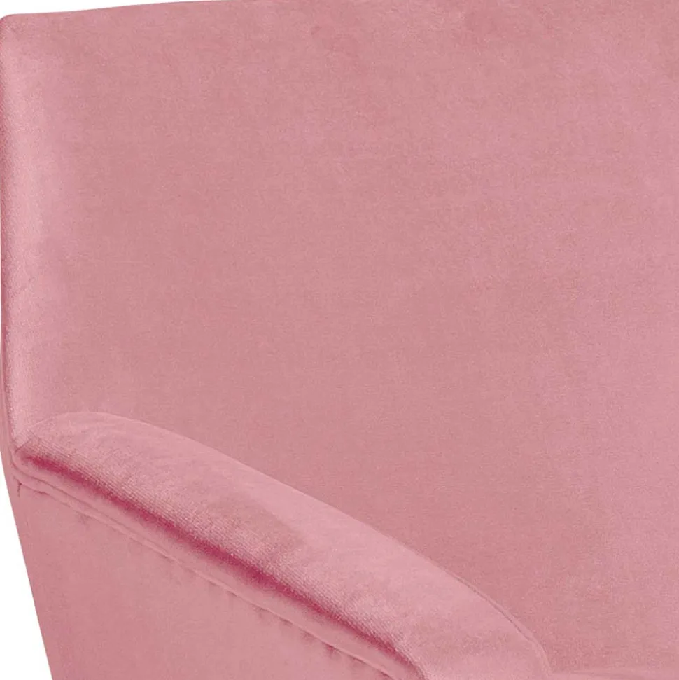 Samtvelours Wohnzimmersessel in Rosa - Clona