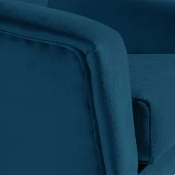 Samtvelours-Sessel in Petrol Blau - Bakra
