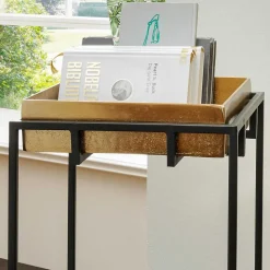 2-Satz-Tisch in Bronze Gold & Schwarz - Fagnetta (zweiteilig)