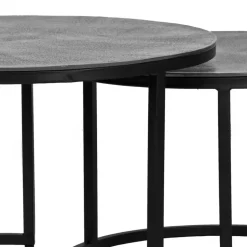 2-Satz-Tisch in Grau & Schwarz - Jacy (zweiteilig)