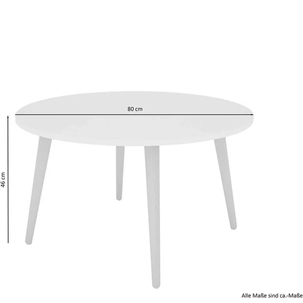 Scandi Chic Couchtisch mit runder Tischplatte - Jeano