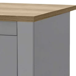 Scandi Chic Nachtkommode in Grau mit Eiche - Donia