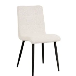 Scandi Chic Polsterstuhl in Champagner Boucle - Acapelca