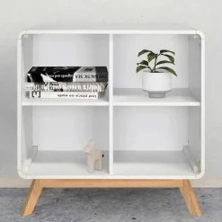 Scandi Chic Regal in Weiß mit Eiche - Kolreva